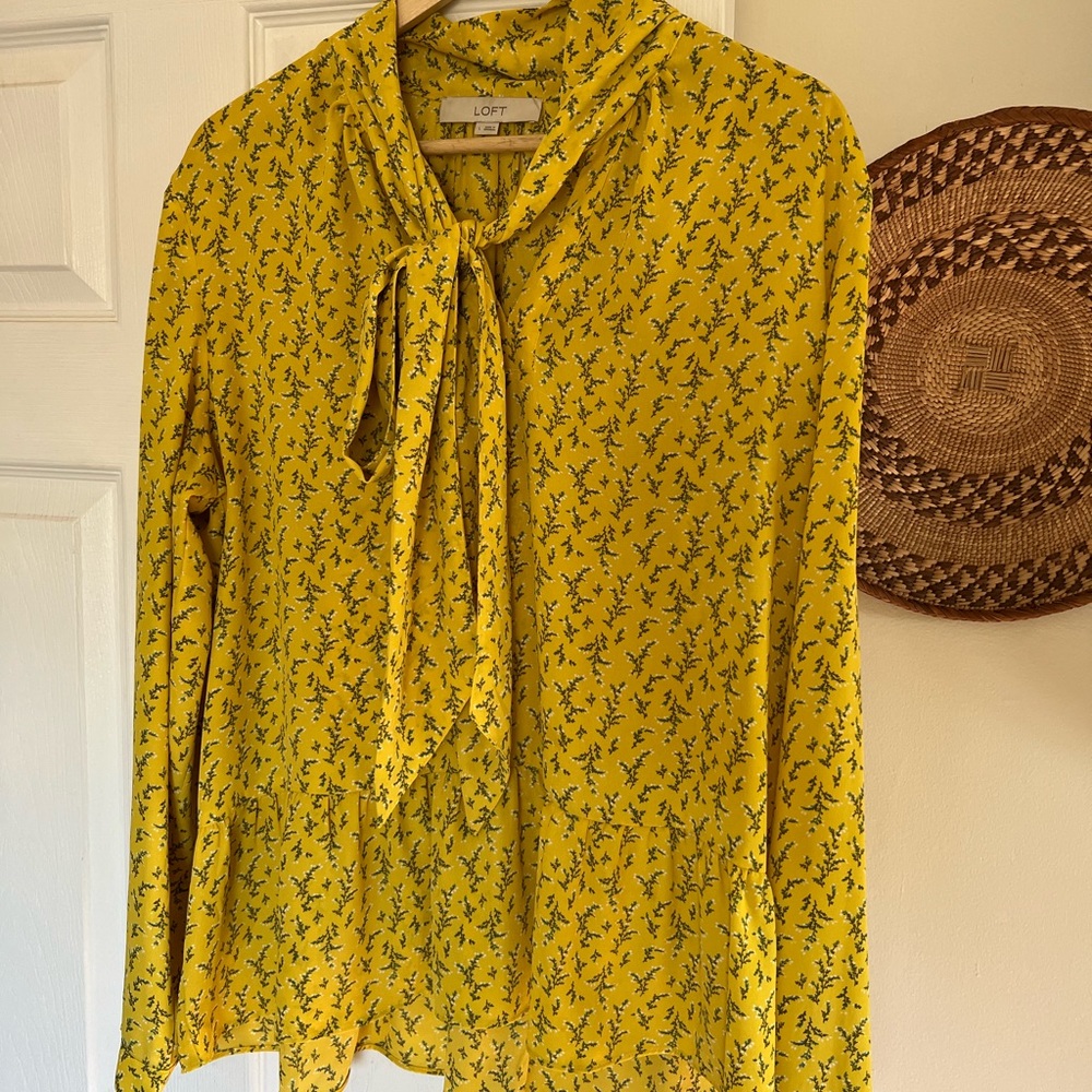 Loft Floral Peplum Blouse